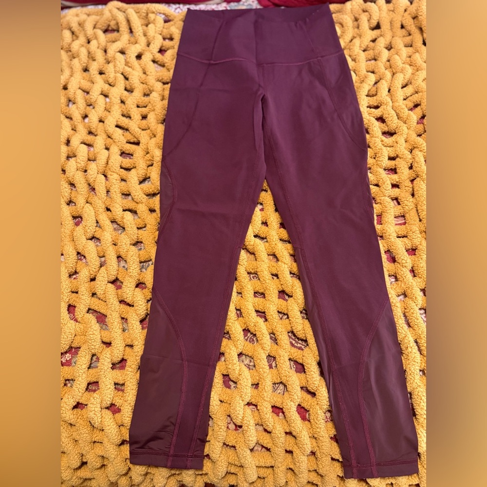 Lululemon Athletica Maroon Leggings